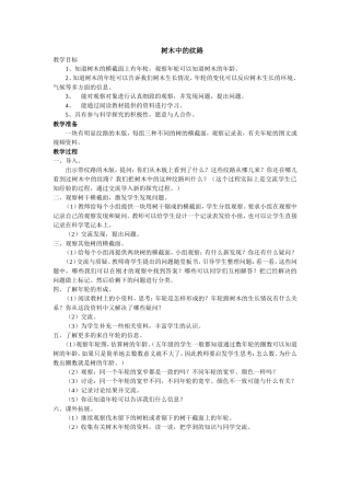 《树木中的纹路》教案