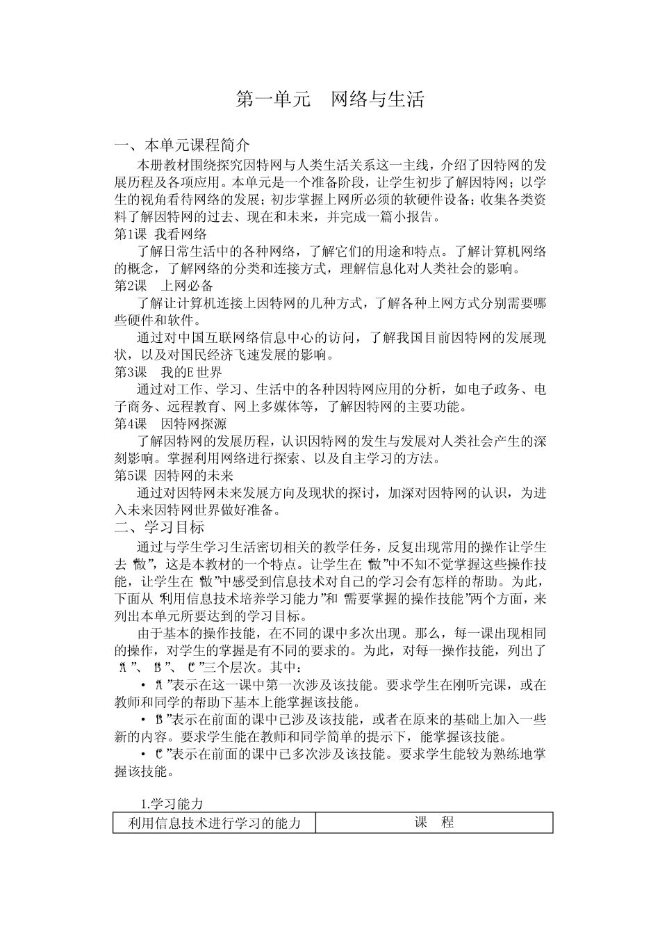 初中信息技术八年级上册备课笔记_第3页