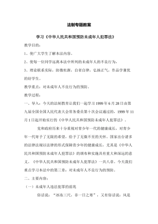 法制专题教案