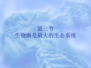 生物圈是最大的生态系统