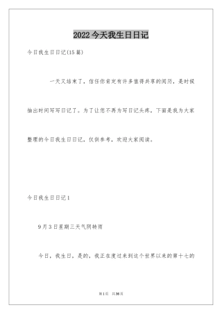 2024今天我生日日记