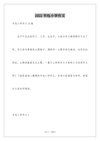 2024书包小学作文_10