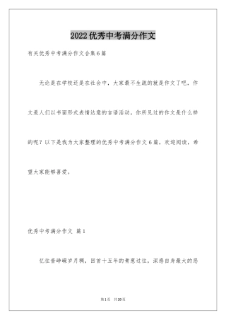 2024优秀中考满分作文_6