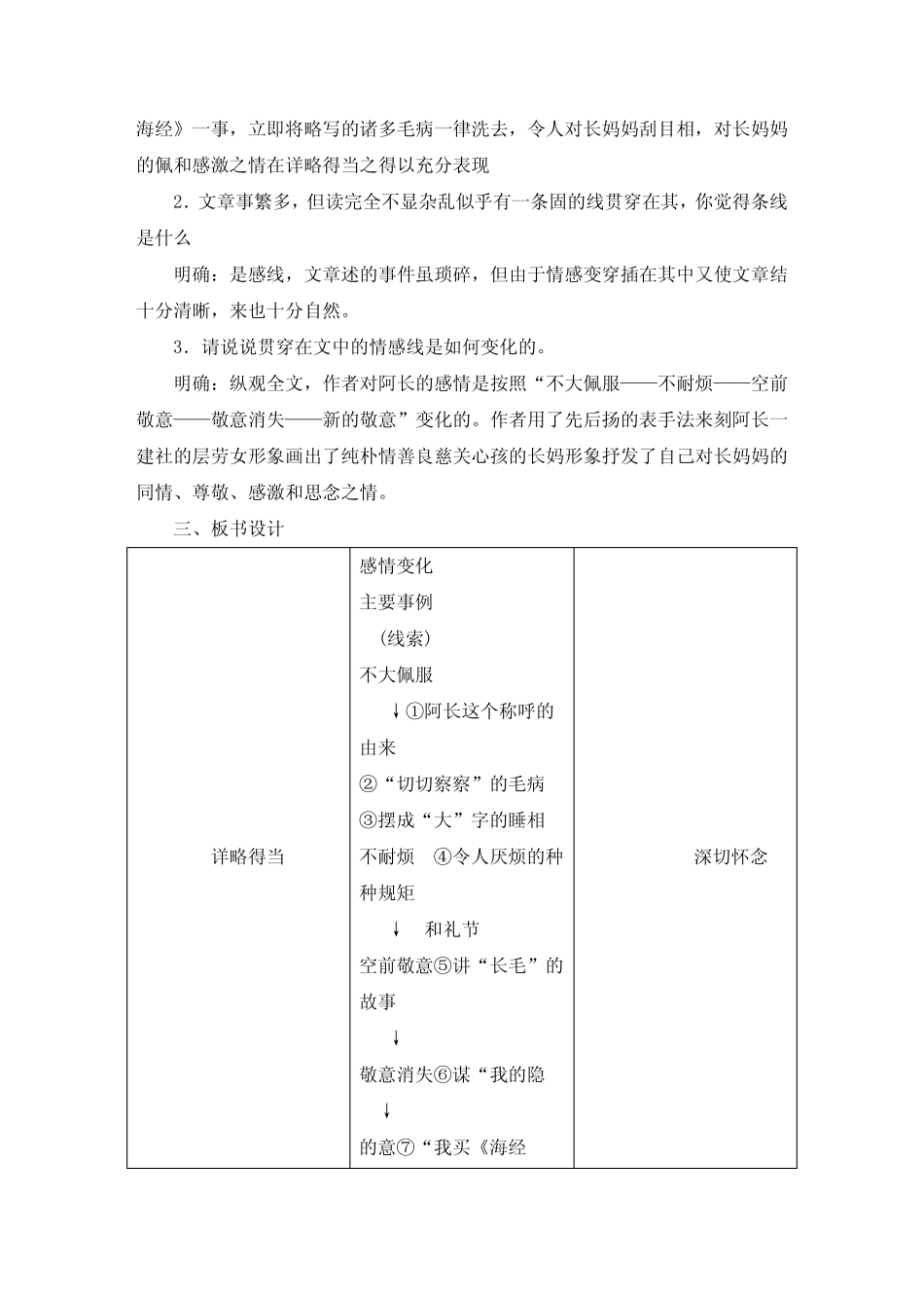 部编版七年级下册语文10《阿长与〈山海经〉》 教案与教学反思_第3页