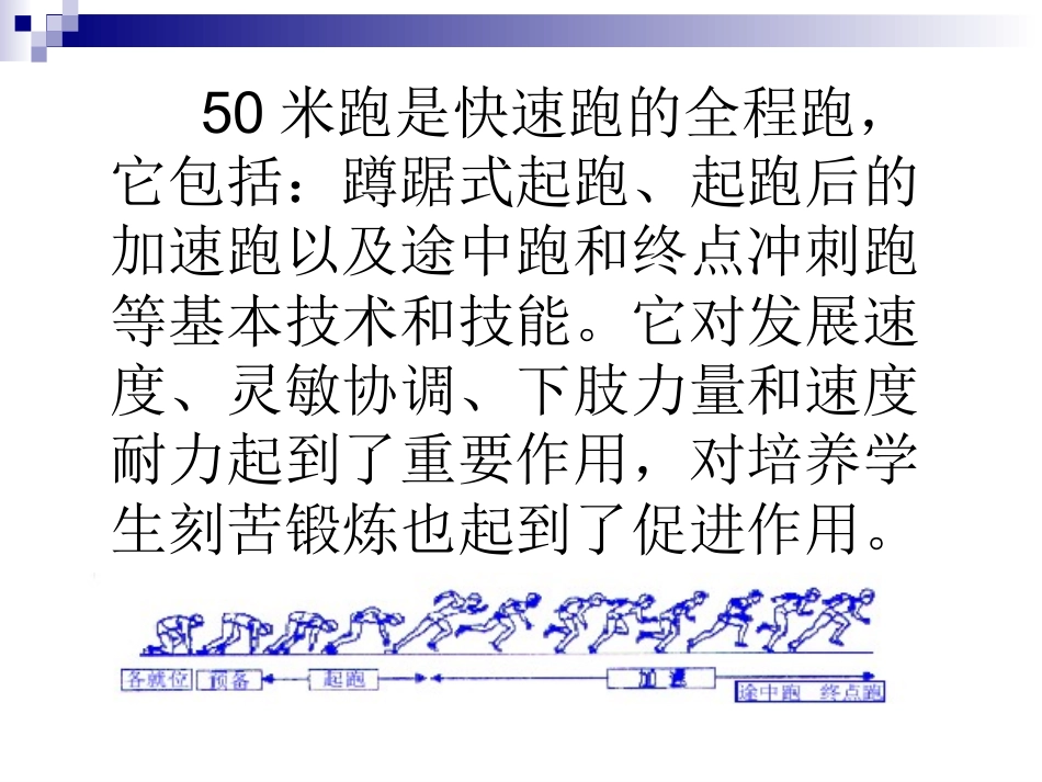 初中中考体育50米跑教学课件_第2页