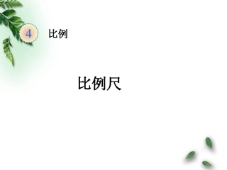 人教版六年级数学下册比例的应用(比例尺、例1)课件