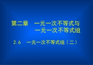 一元一次不等式组（二） (2)