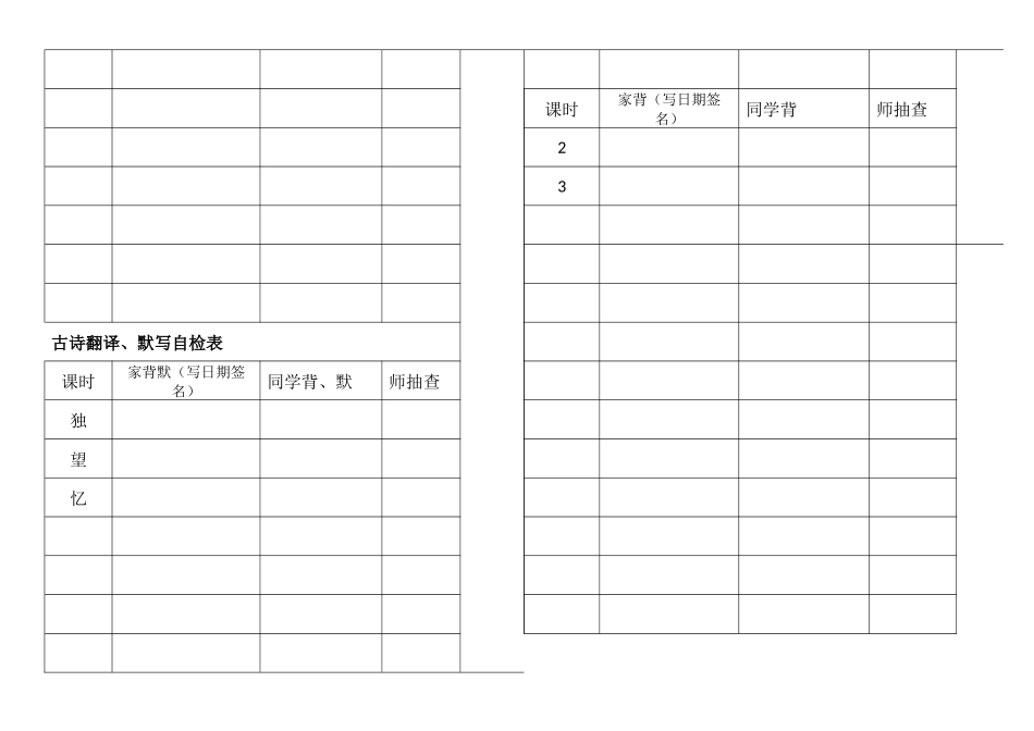 字词背诵自检表_第2页