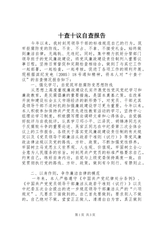 十查十议自查报告