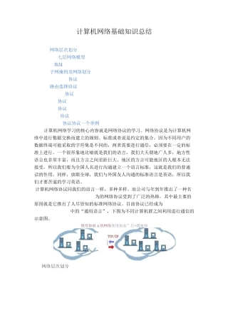 计算机网络基础知识总结资料