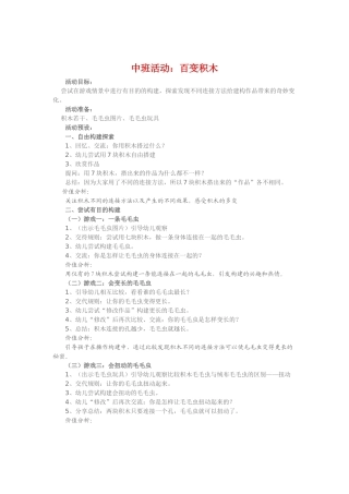 中班《百变积木》