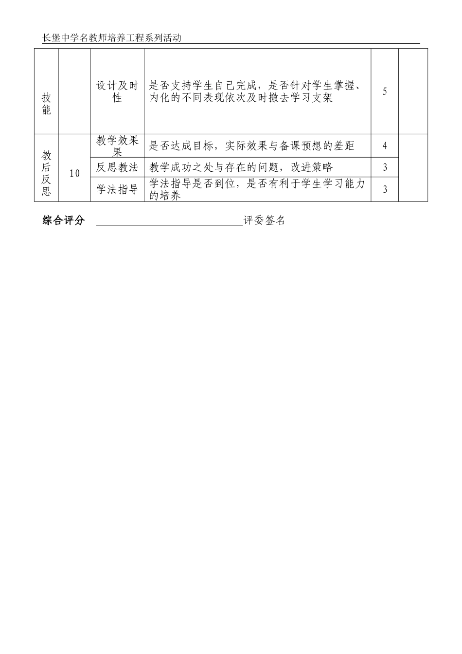 长堡中学教师课堂教学技能大赛实施方案_第3页