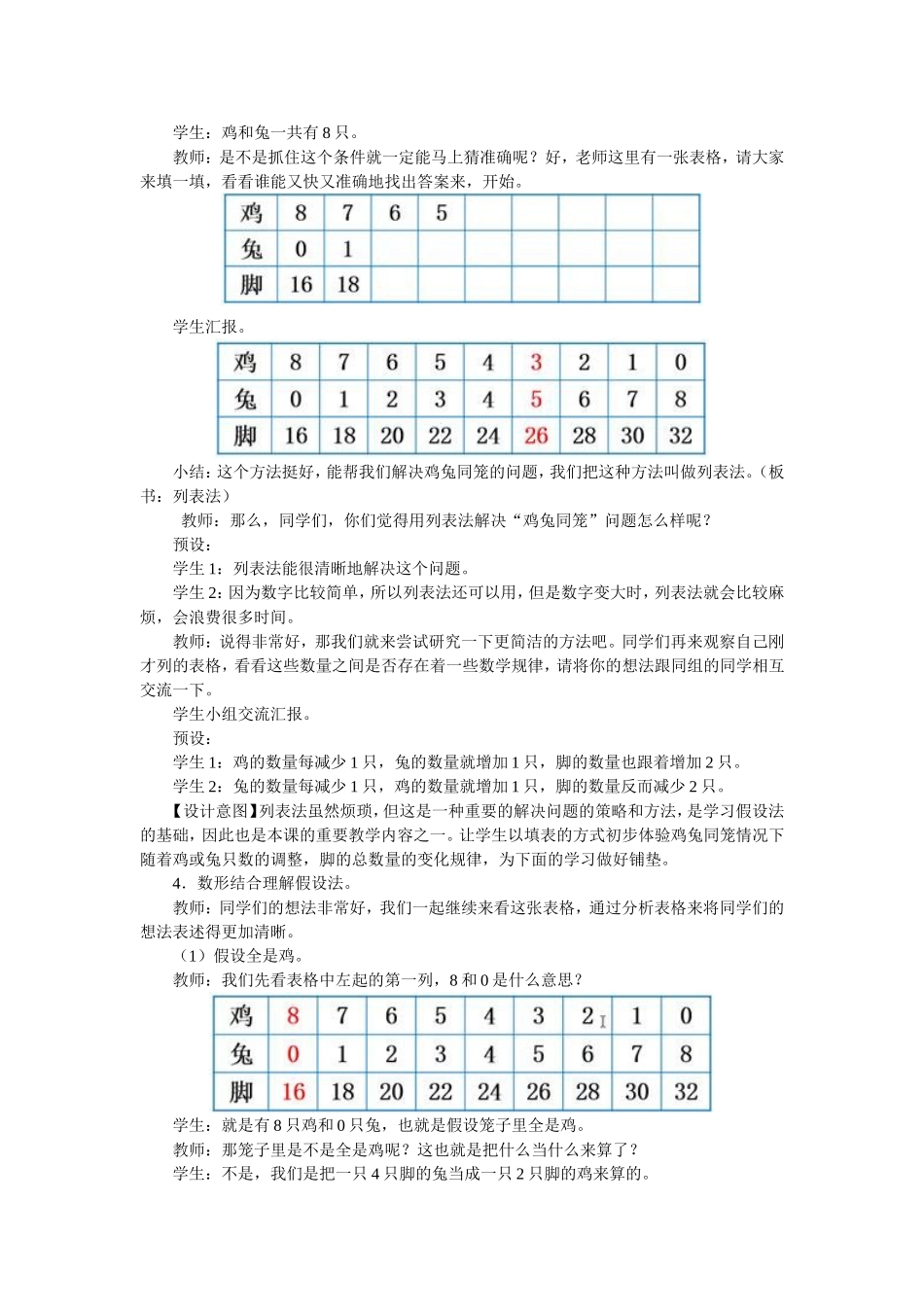 鸡兔同笼教学设计 (3)_第2页