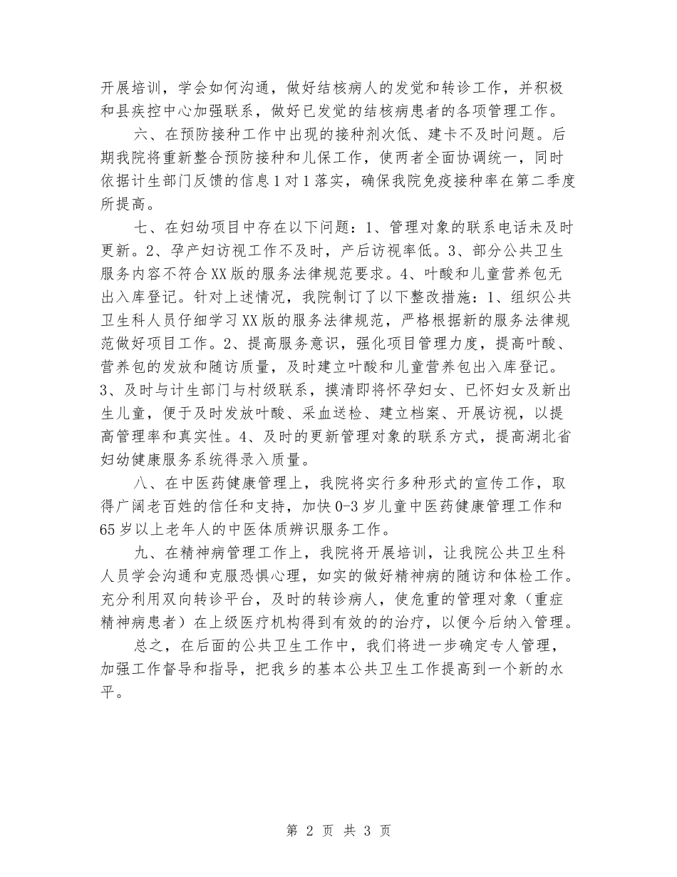 第一季度公卫督导检查有关问题的整改报告_第2页