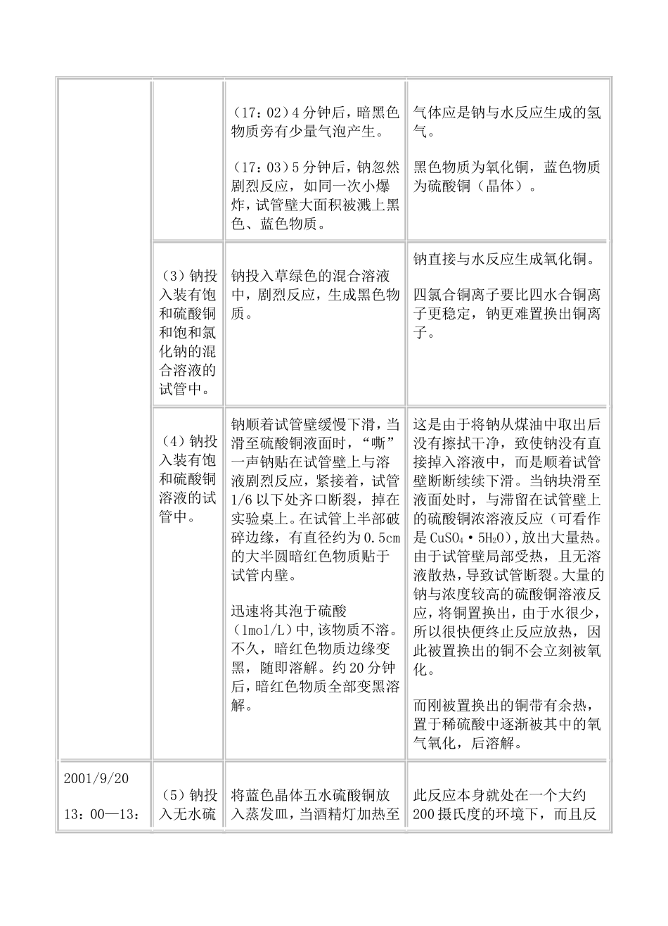 金属钠与硫酸铜的反应_第3页