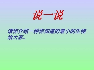 一个细胞的生物