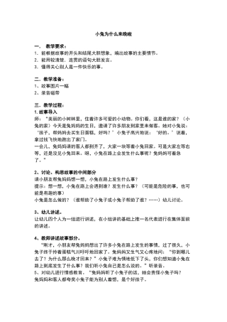 小兔为什么来晚啦