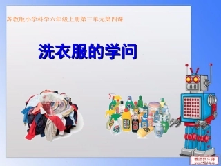 《洗衣服的学问》课件