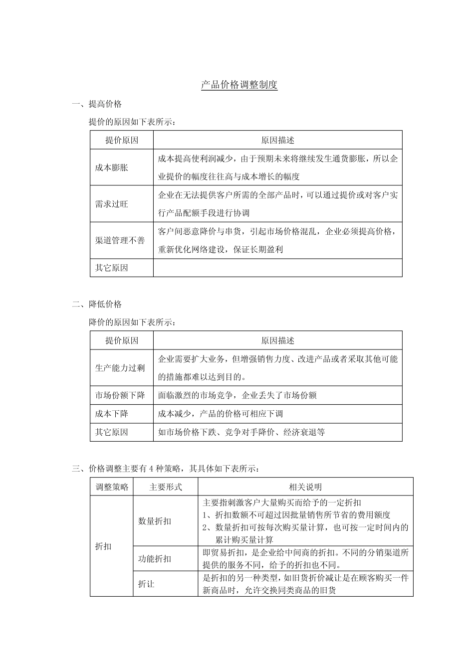 产品价格管理制度及管理流程图_第3页