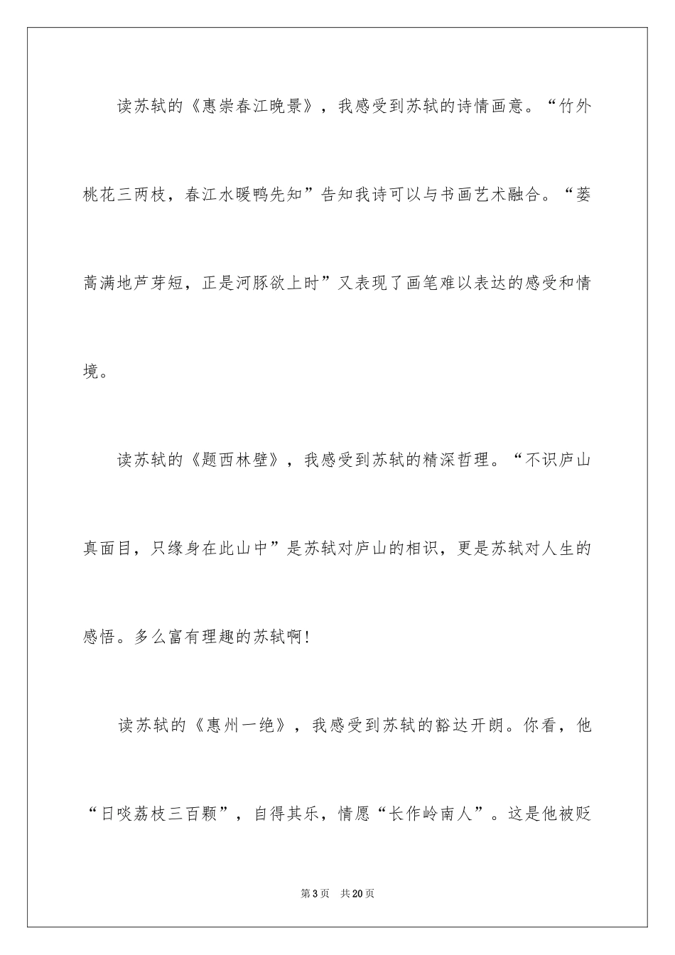2024以苏轼为主题的演讲稿_第3页