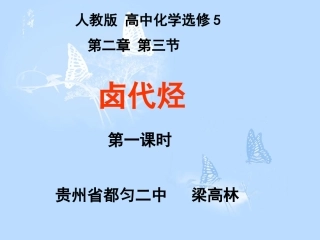 人教版高中化学选修5第二章第三节卤代烃第一课时
