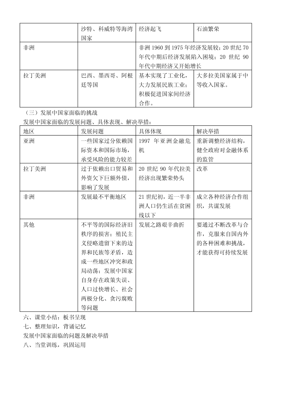 第21课世界殖民体系的瓦解与新兴国家的发展教学设计高中历史必修中外历 ..._第3页