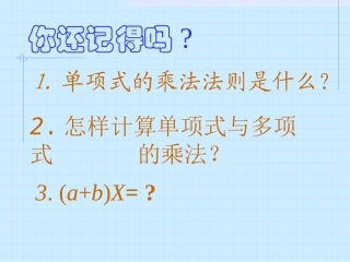 怎样计算单项式与多项式