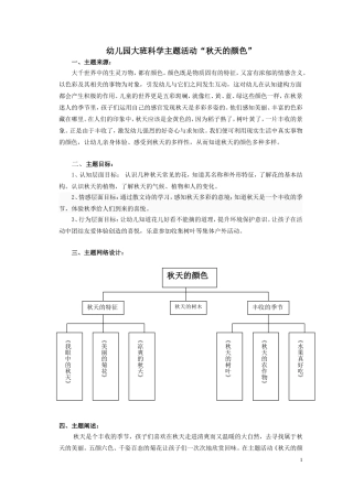 主题——秋天的颜色
