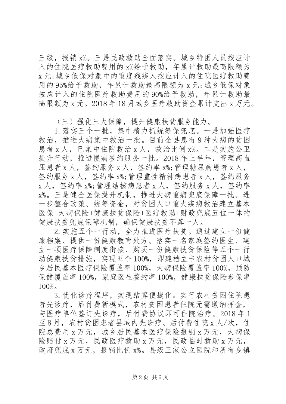 健康扶贫工作推进情况调研报告_第2页