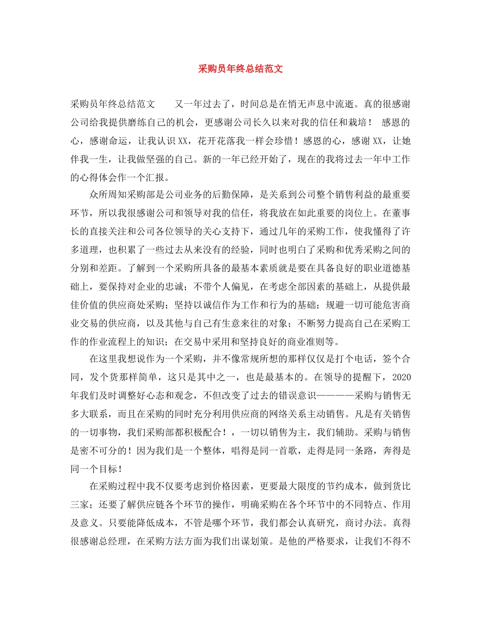 采购员年终总结范文 _第1页