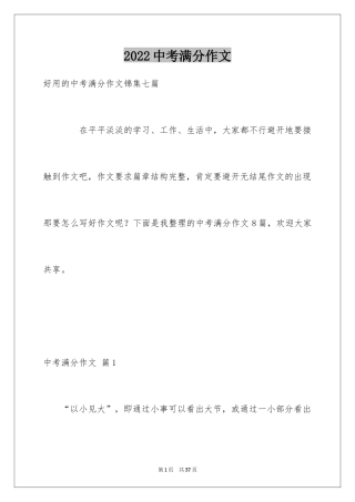 2024中考满分作文_65