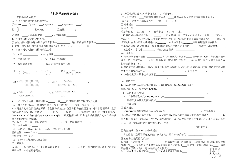 有机化学基础的知识点(1)_第1页