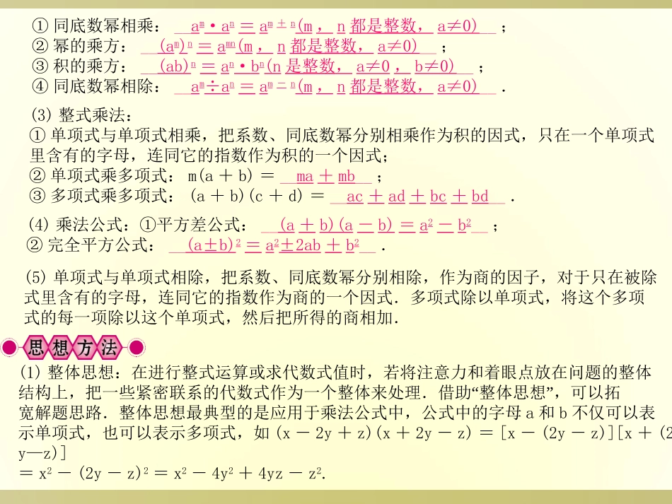 第2讲　整式及其运算_第2页