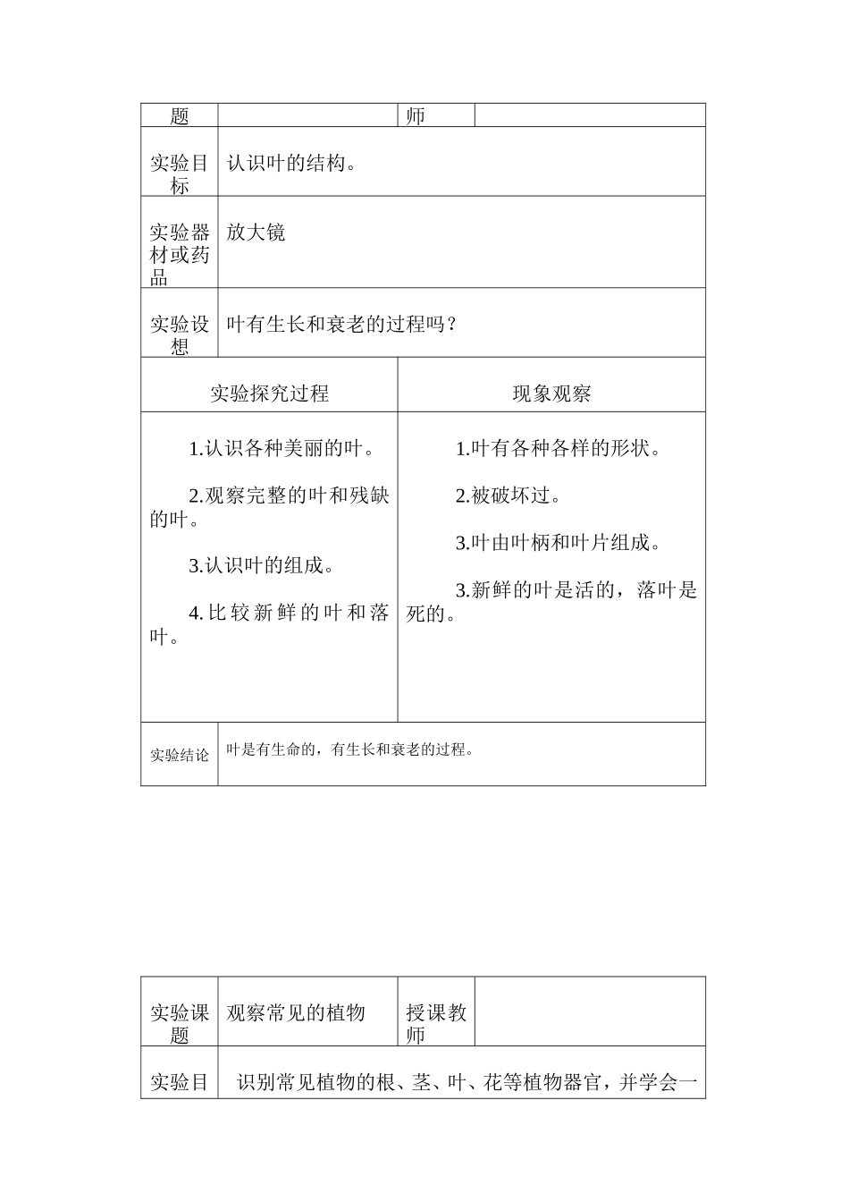三年级上册科学实验教案_第2页