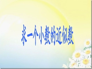 求一个小数的近似数 