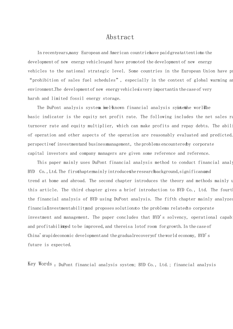 杜邦分析体系下比亚迪财务分析-财务分析-毕业论文_第2页