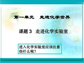 走进化学实验室课件
