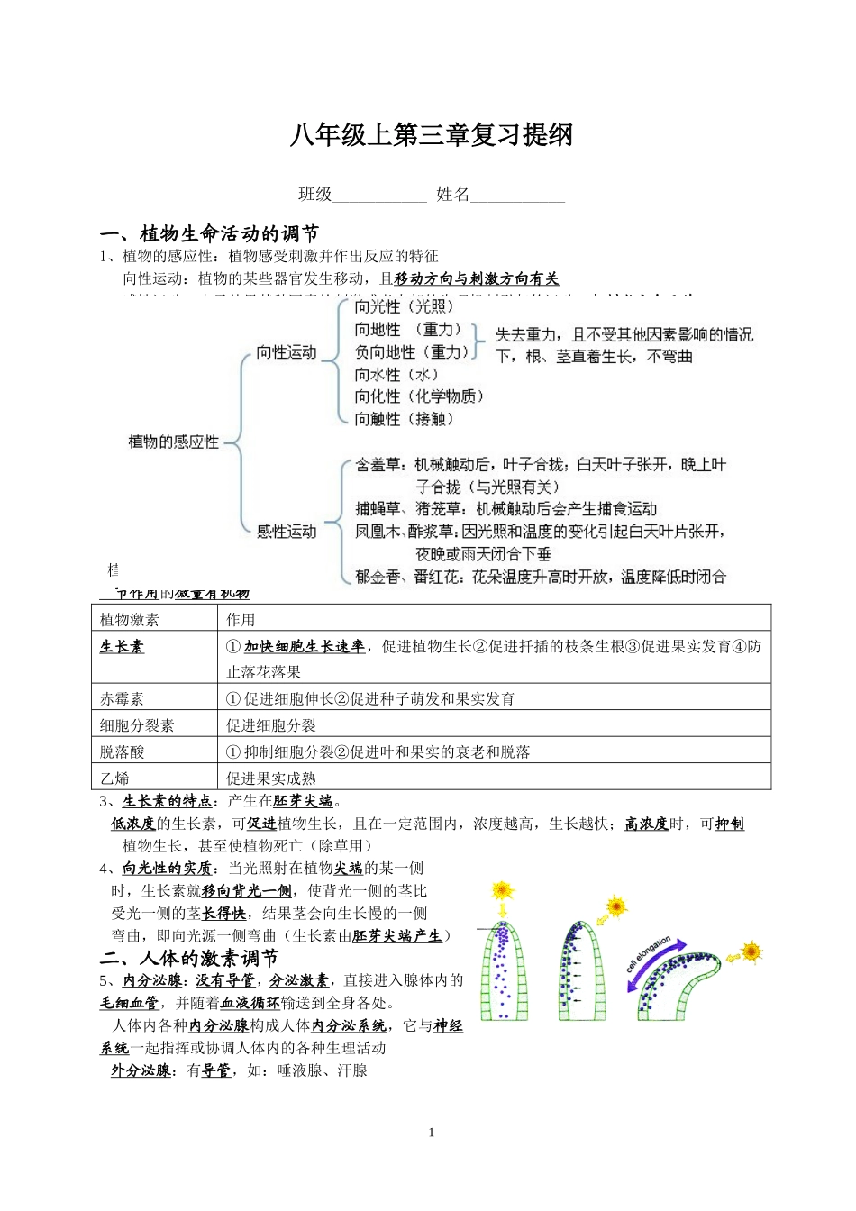 浙教版科学八年级上第三章复习提纲_第1页