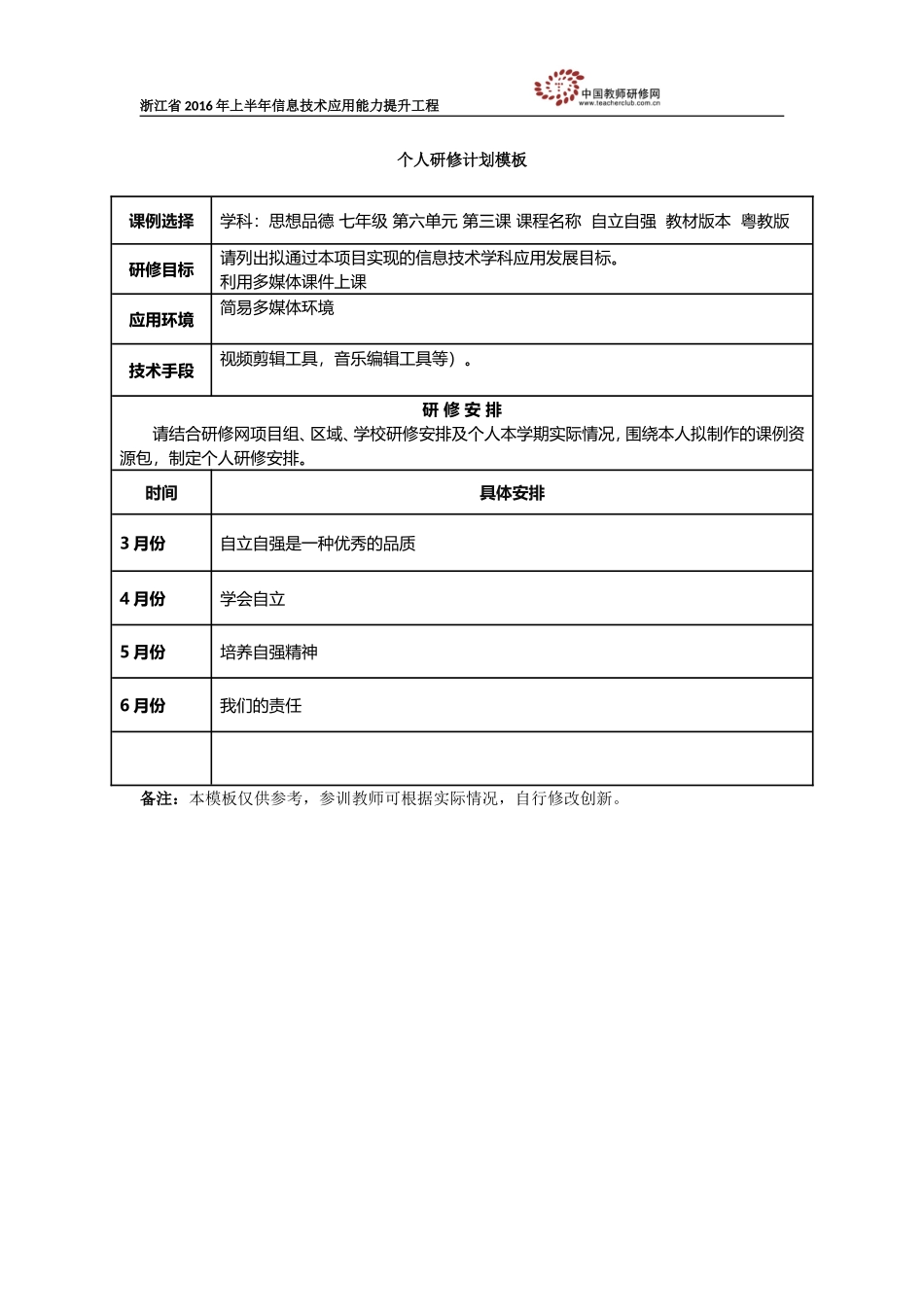 2016年信息技术提升工程计划林佳匡_第1页