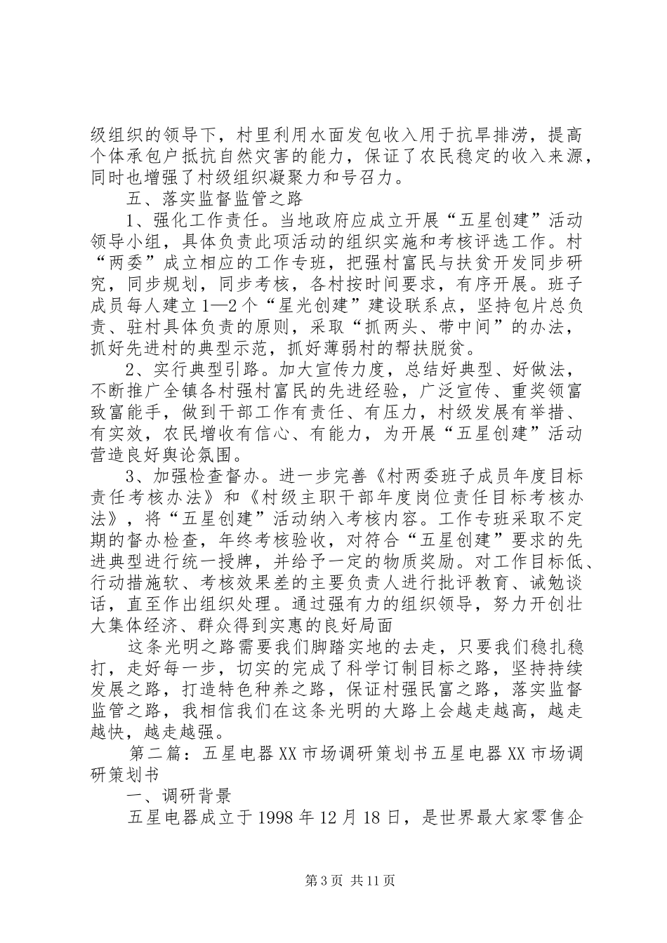 五星工作调研报告_第3页