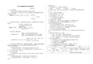 2015年高二学考考点（必修1-2）