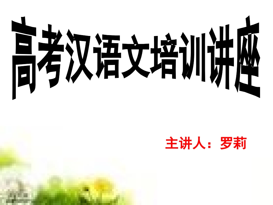 培训讲座课件_第1页