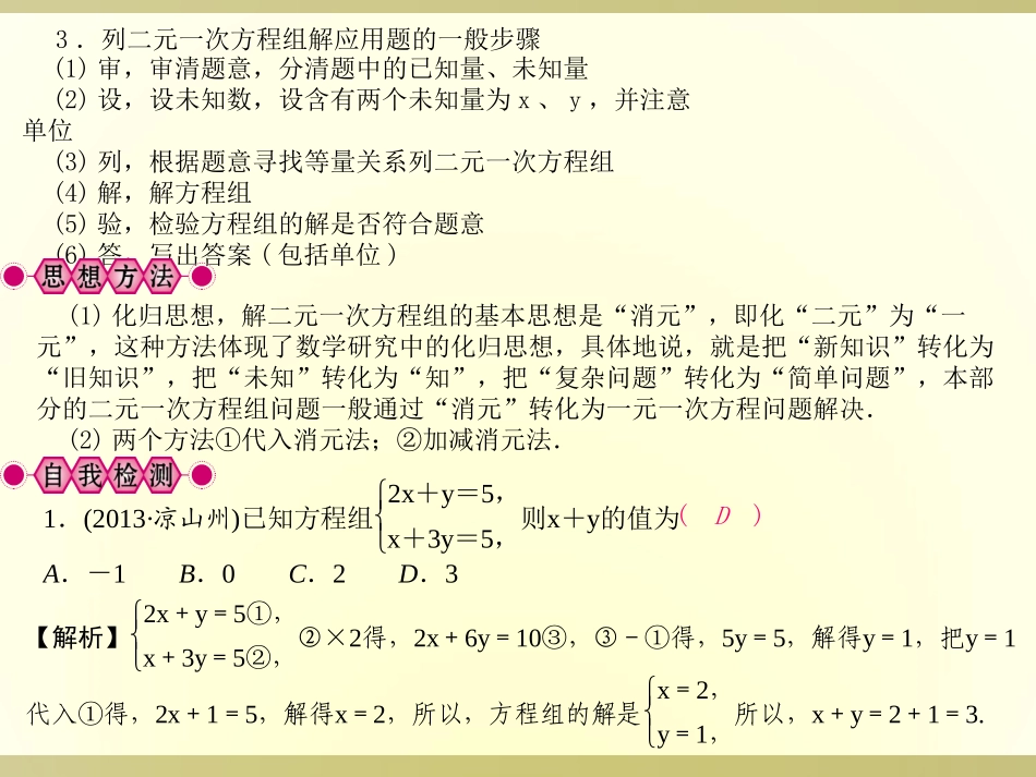 第7讲　二元一次方程组及其应用_第2页
