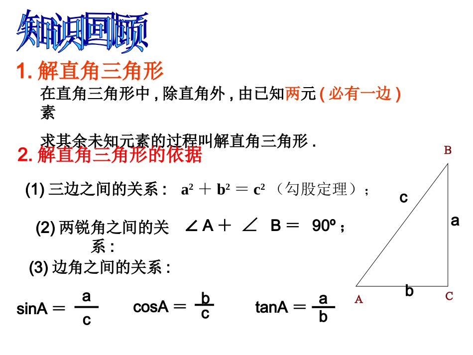 解直角三角形(第课时)课件_人教新课标九年级下_第2页