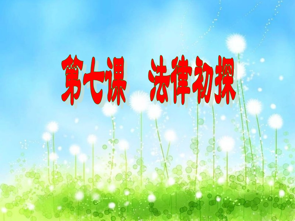 法律初探课件_第1页