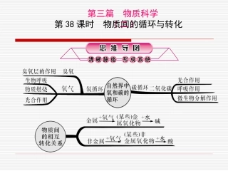 第38课时　物质间的循环与转化(1)