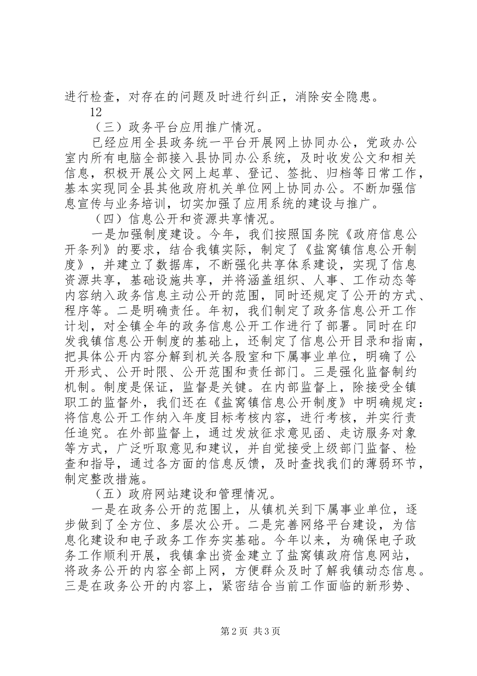 乡镇电子政务工作自查报告_第2页