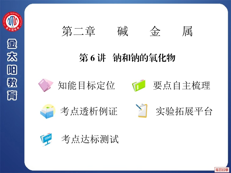 第6讲钠和钠的氧化物_第1页