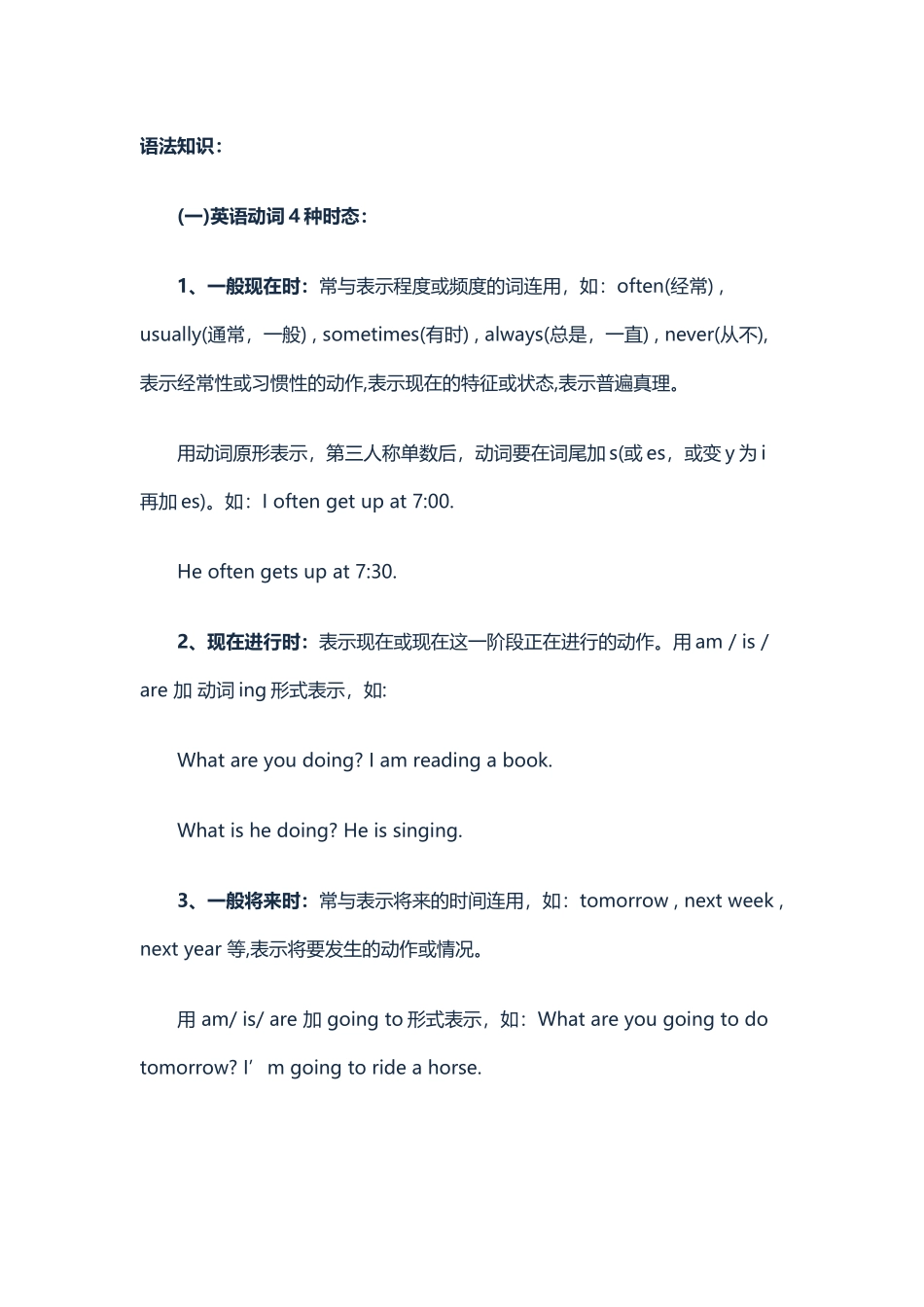 小学英语重点归纳1_第1页