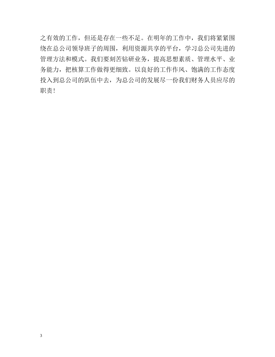 财务部个人工作总结2 _第3页